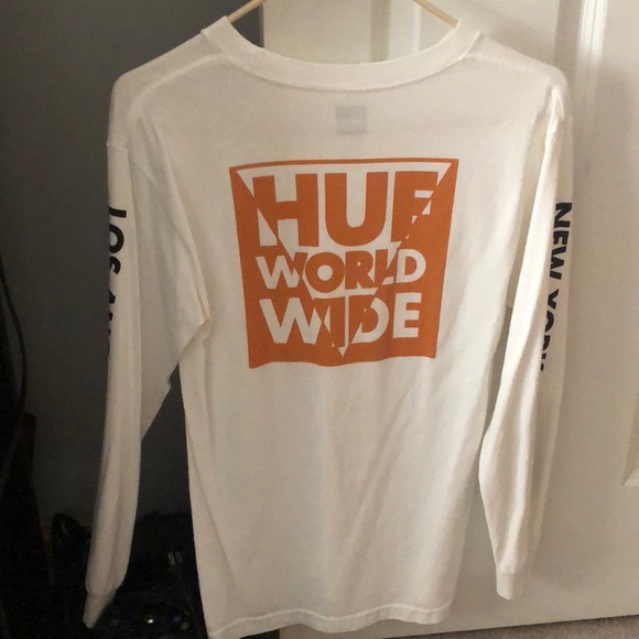 HUF white long sleeve shirt - Picture 2 of 4